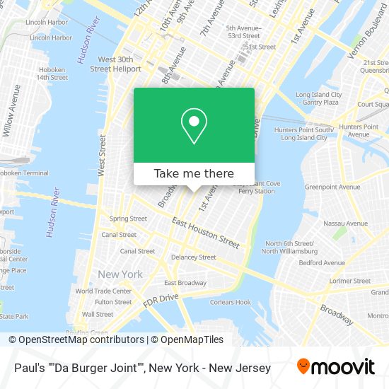 Paul's ""Da Burger Joint"" map