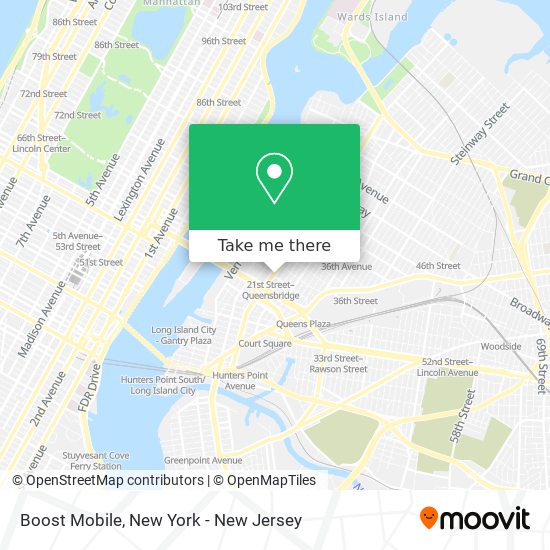 Mapa de Boost Mobile