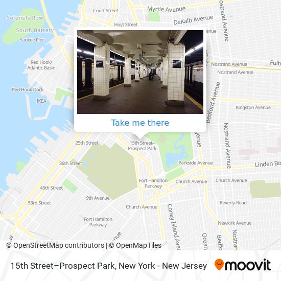 15th Street–Prospect Park map