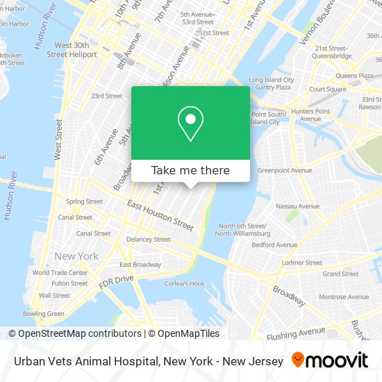 Mapa de Urban Vets Animal Hospital