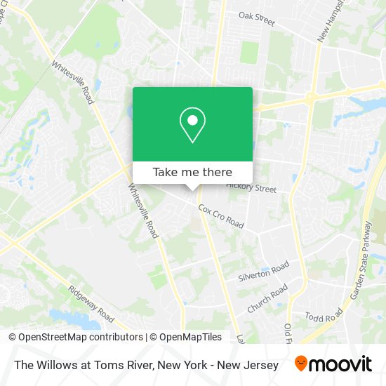 The Willows at Toms River map