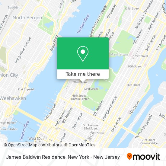 James Baldwin Residence map