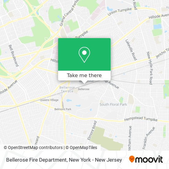 Bellerose Fire Department map