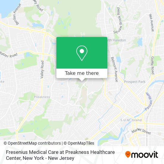 Mapa de Fresenius Medical Care at Preakness Healthcare Center