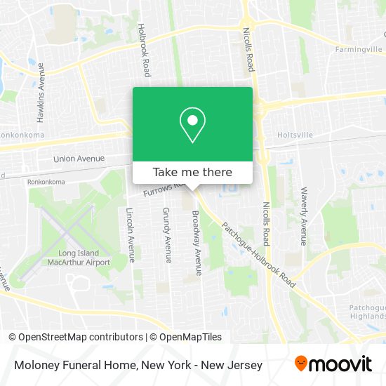 Moloney Funeral Home map