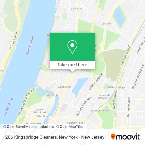 206 Kingsbridge Cleaners map