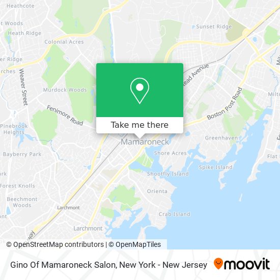 Gino Of Mamaroneck Salon map