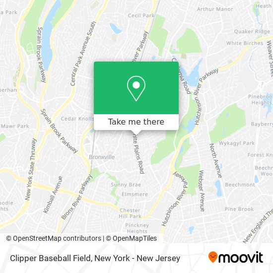 Clipper Baseball Field map