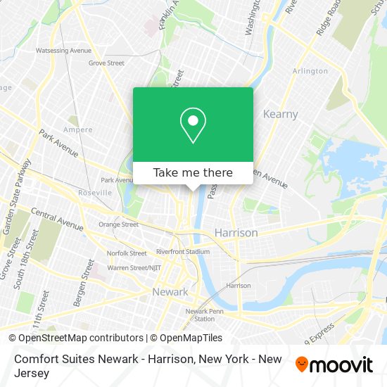 Comfort Suites Newark - Harrison map