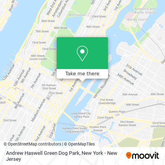 Andrew Haswell Green Dog Park map