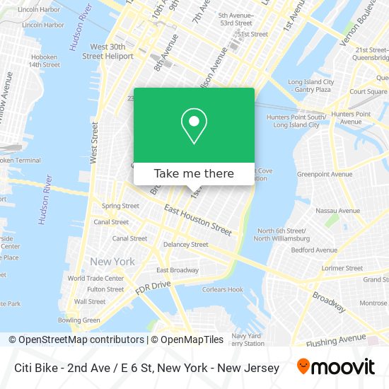 Citi Bike - 2nd Ave / E 6 St map