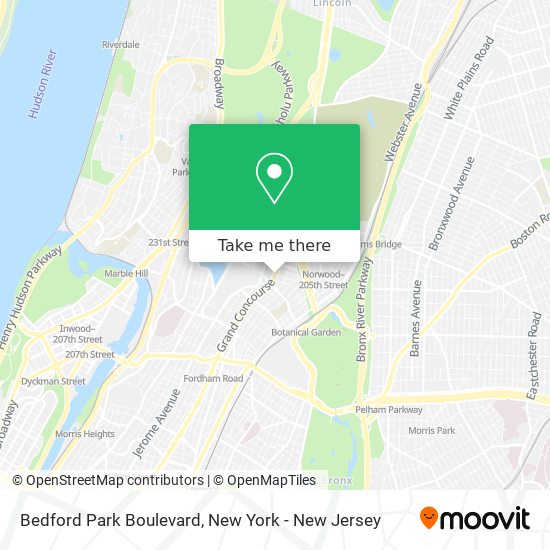 Bedford Park Boulevard map