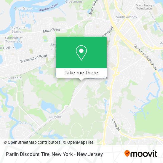 Parlin Discount Tire map