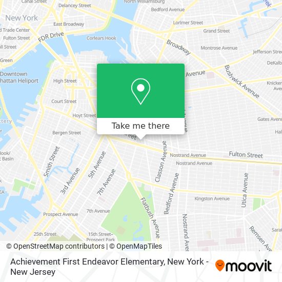 Mapa de Achievement First Endeavor Elementary