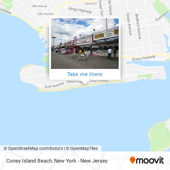 Mapa de Coney Island Beach