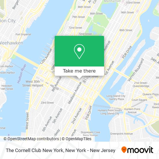 The Cornell Club New York map