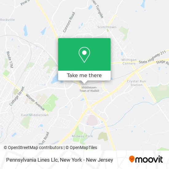 Mapa de Pennsylvania Lines Llc