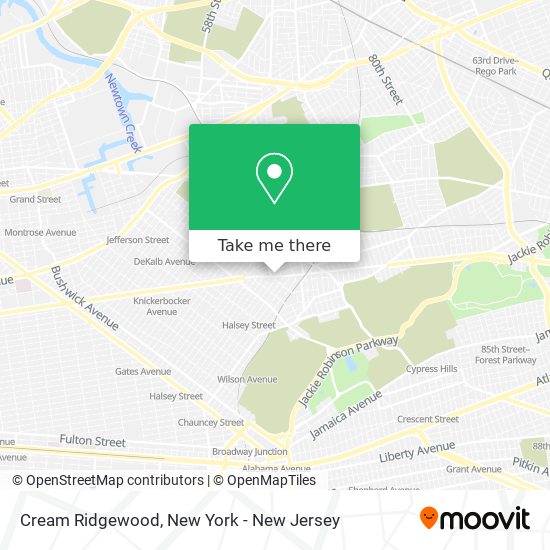 Mapa de Cream Ridgewood