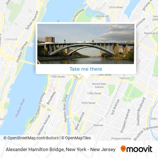 Alexander Hamilton Bridge map