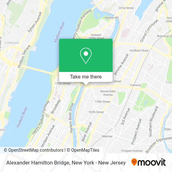 Alexander Hamilton Bridge map