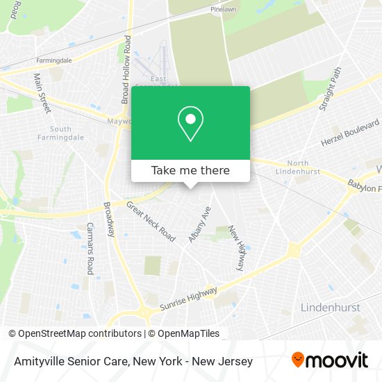 Amityville Senior Care map