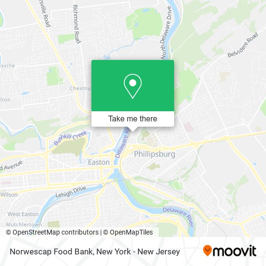 Norwescap Food Bank map