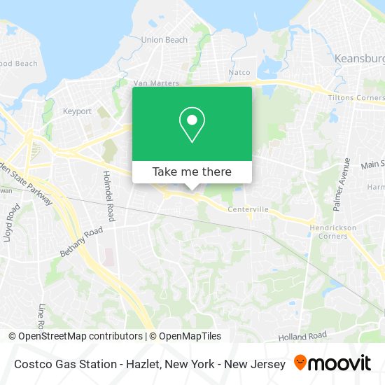 Costco Gas Station - Hazlet map