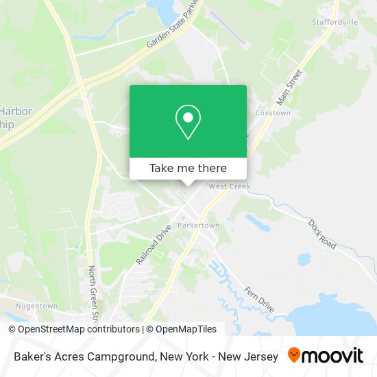 Baker's Acres Campground map