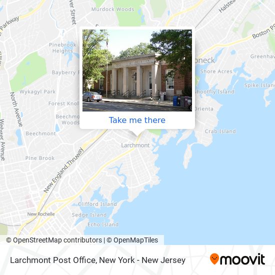 Mapa de Larchmont Post Office