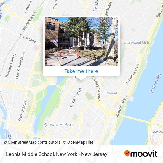 Leonia Middle School map