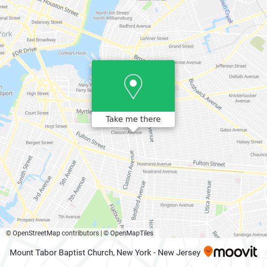 Mount Tabor Baptist Church map