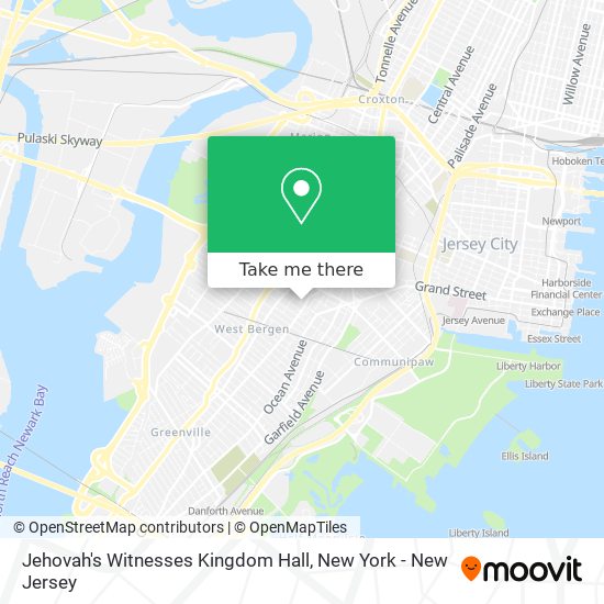 Mapa de Jehovah's Witnesses Kingdom Hall