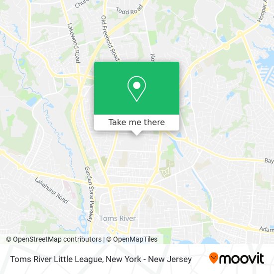 Toms River Little League map