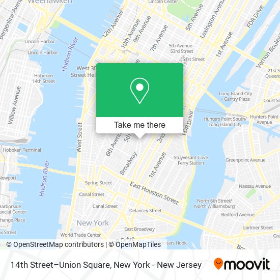 14th Street–Union Square map