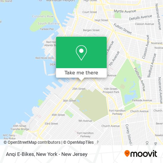 Anqi E-Bikes map