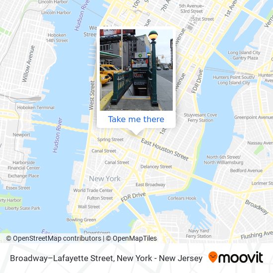 Broadway–Lafayette Street map