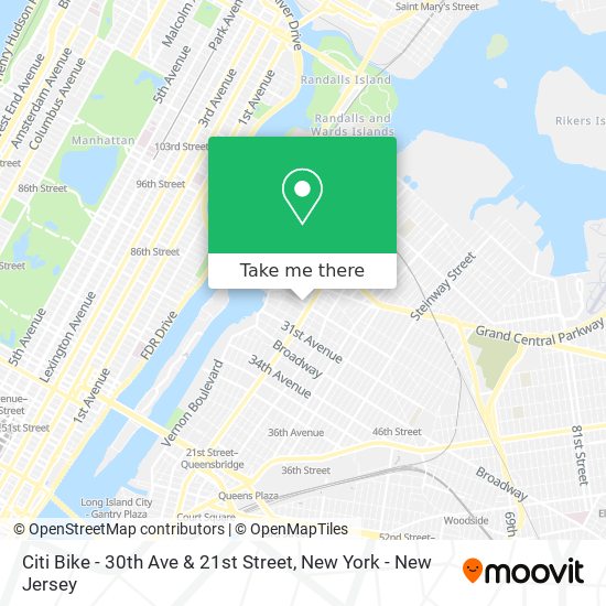 Citi Bike - 30th Ave & 21st Street map
