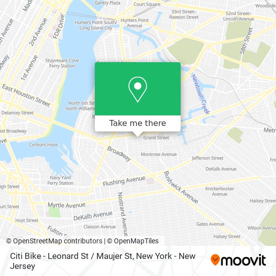 Citi Bike - Leonard St / Maujer St map