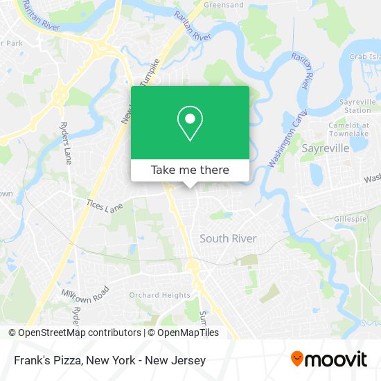 Frank's Pizza map