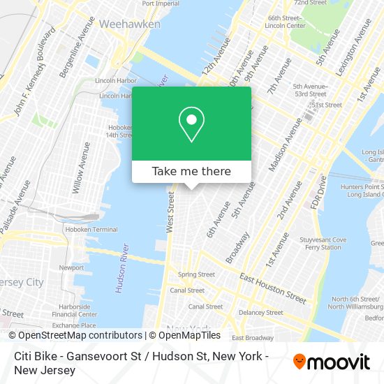 Citi Bike - Gansevoort St / Hudson St map