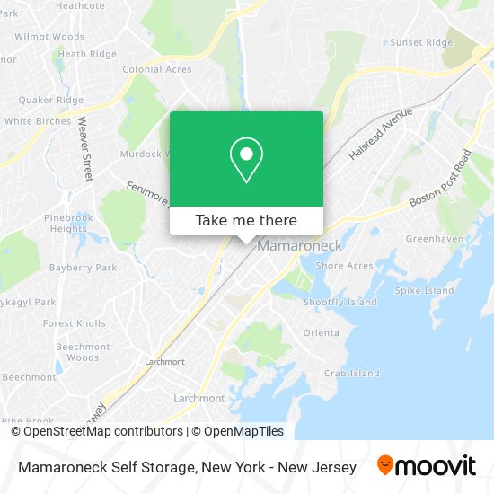 Mamaroneck Self Storage map