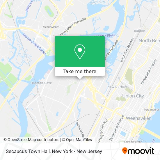 Secaucus Town Hall map