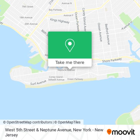 West 5th Street & Neptune Avenue map