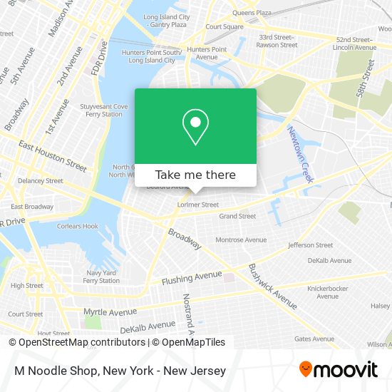 M Noodle Shop map