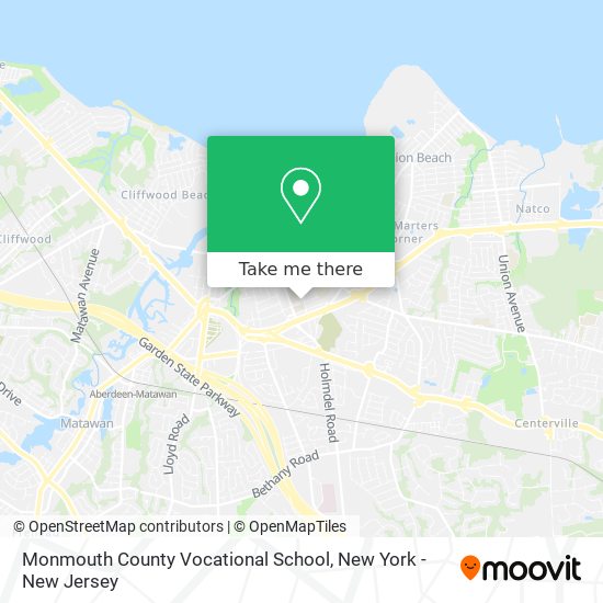 Monmouth County Vocational School map