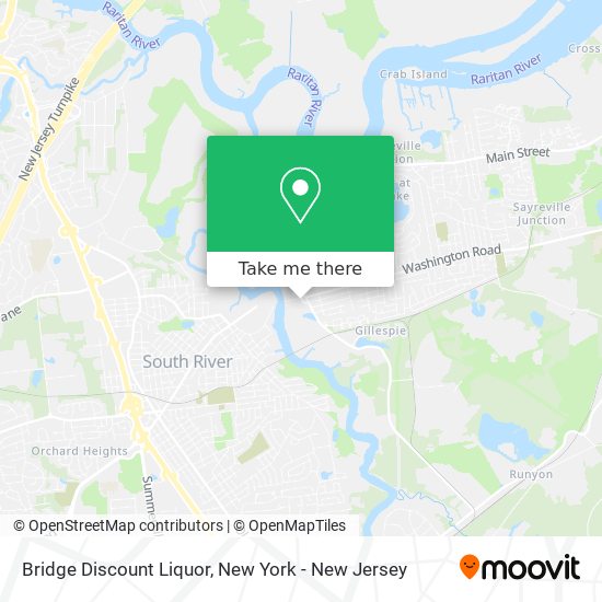 Mapa de Bridge Discount Liquor
