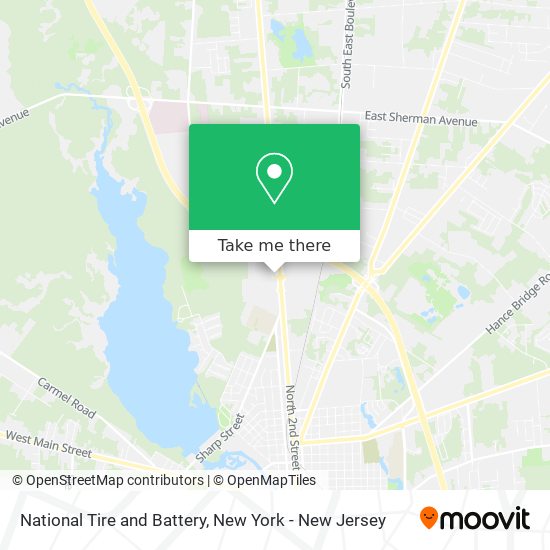 Mapa de National Tire and Battery