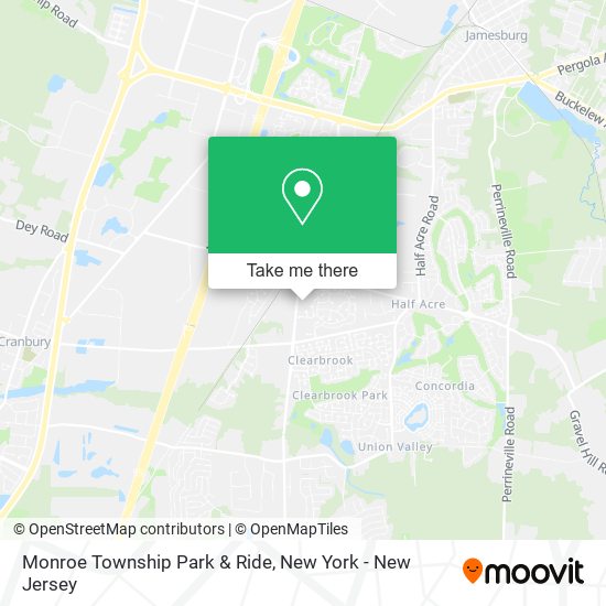 Mapa de Monroe Township Park & Ride