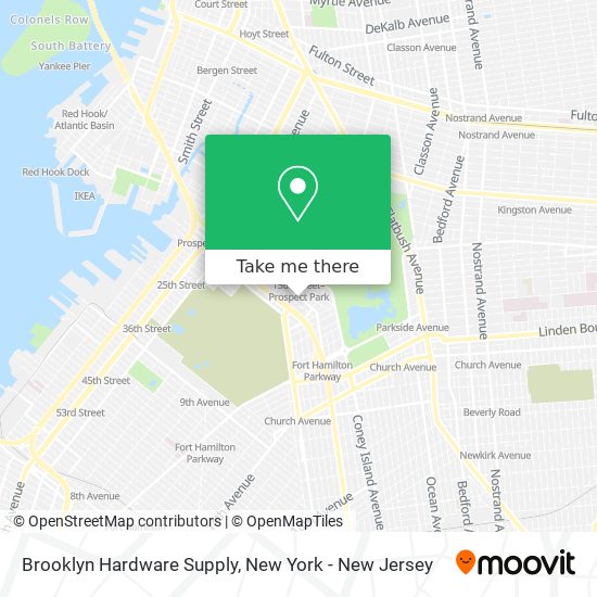 Brooklyn Hardware Supply map