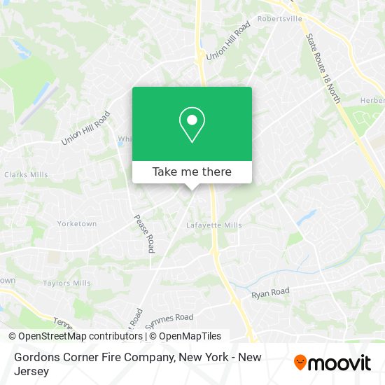 Gordons Corner Fire Company map